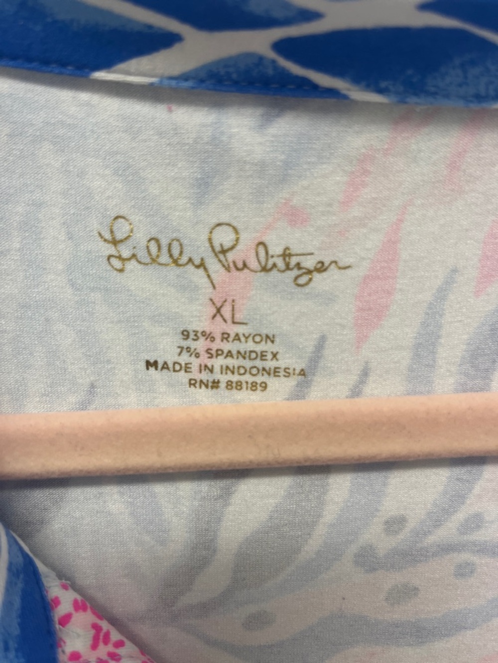 Lilly Pulitzer Multicolor Seaweed-Print Polo Dress in Blue, Pink & Aqua - Picture 2 of 3